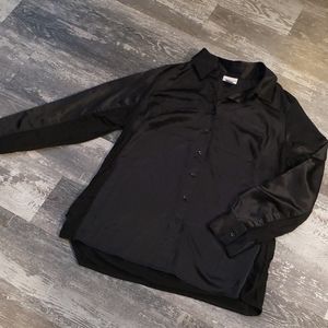 Black silk* shirt